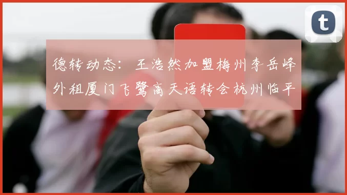 德转动态：王浩然加盟梅州李岳峰外租厦门飞鹭高天语转会杭州临平吴越